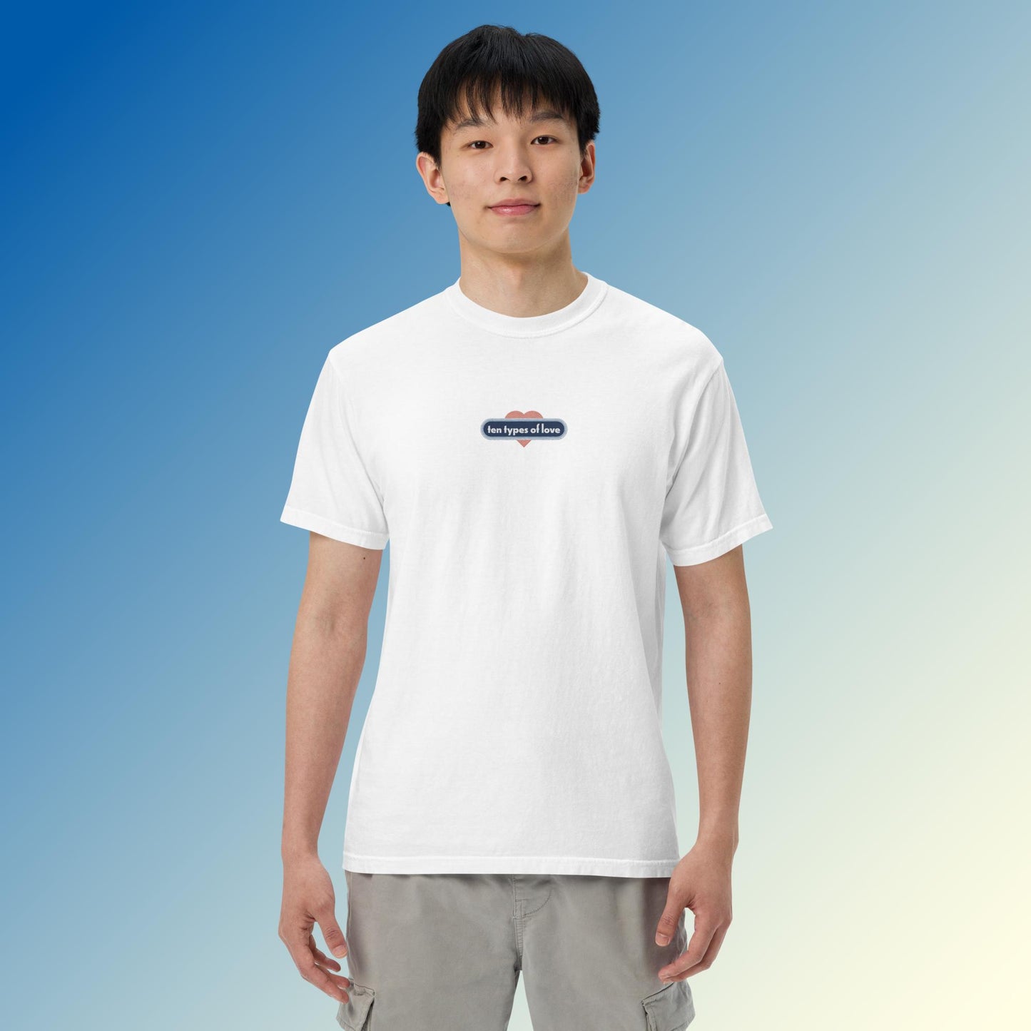 "Ten Types of Love" Embroidered Tee (Heavyweight)